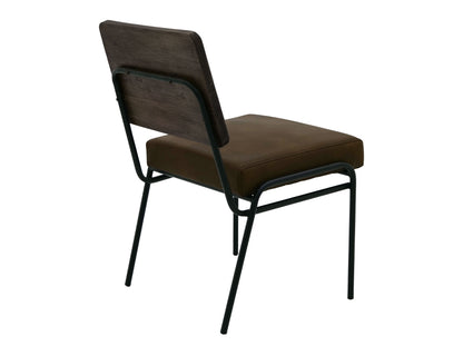 Balam - Upholstered Seat & Metal Base Chair (Set of 2) - Oil Black