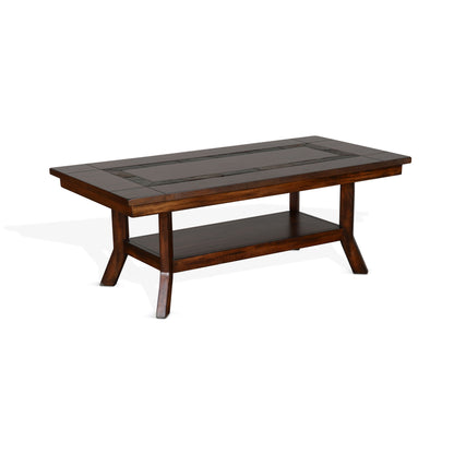 Santa Fe - 48.5" Traditional Wood Coffee Table - Dark Chocolate