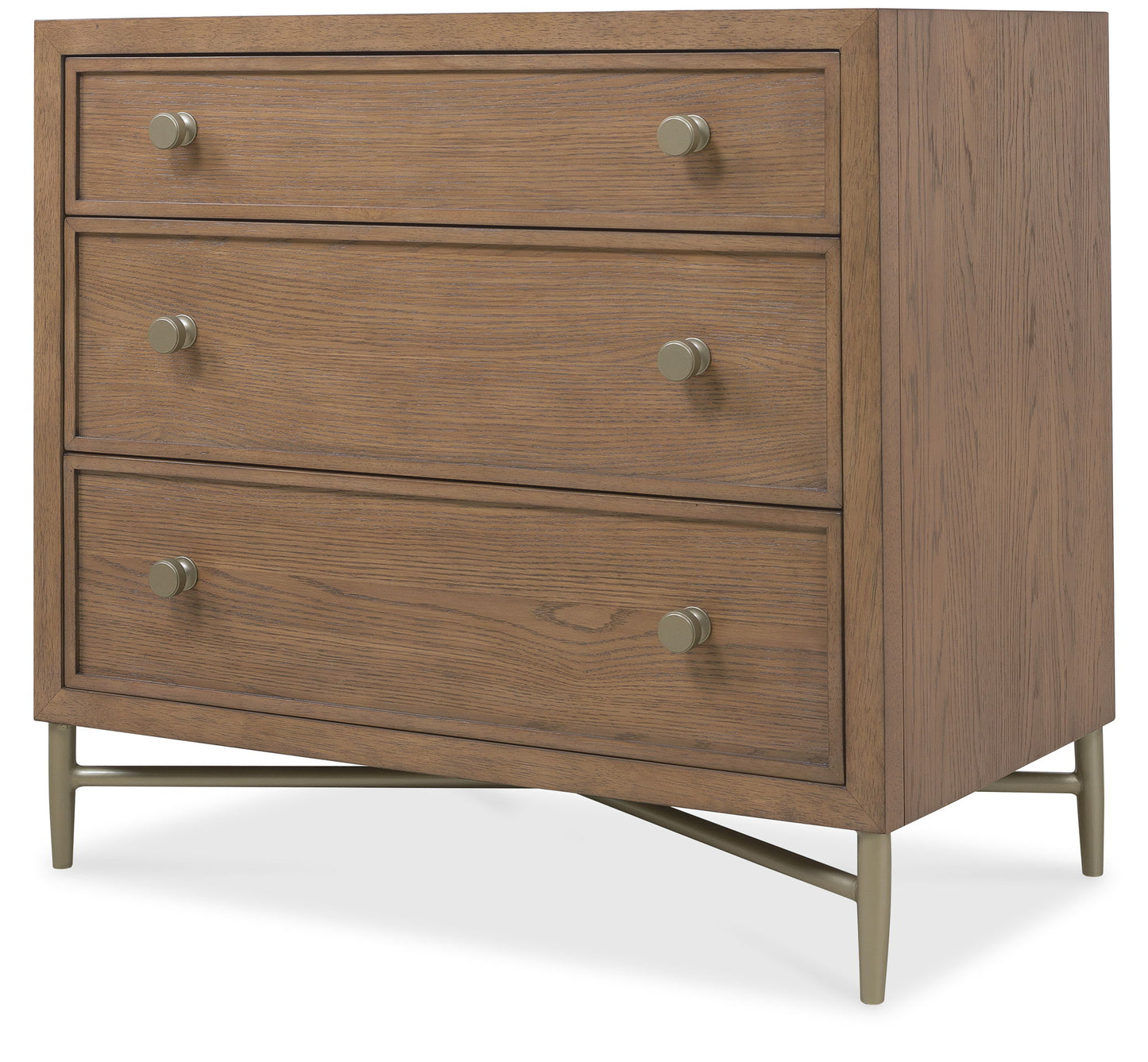 Sonnet - Three-Drawer Nightstand - Dark Gray