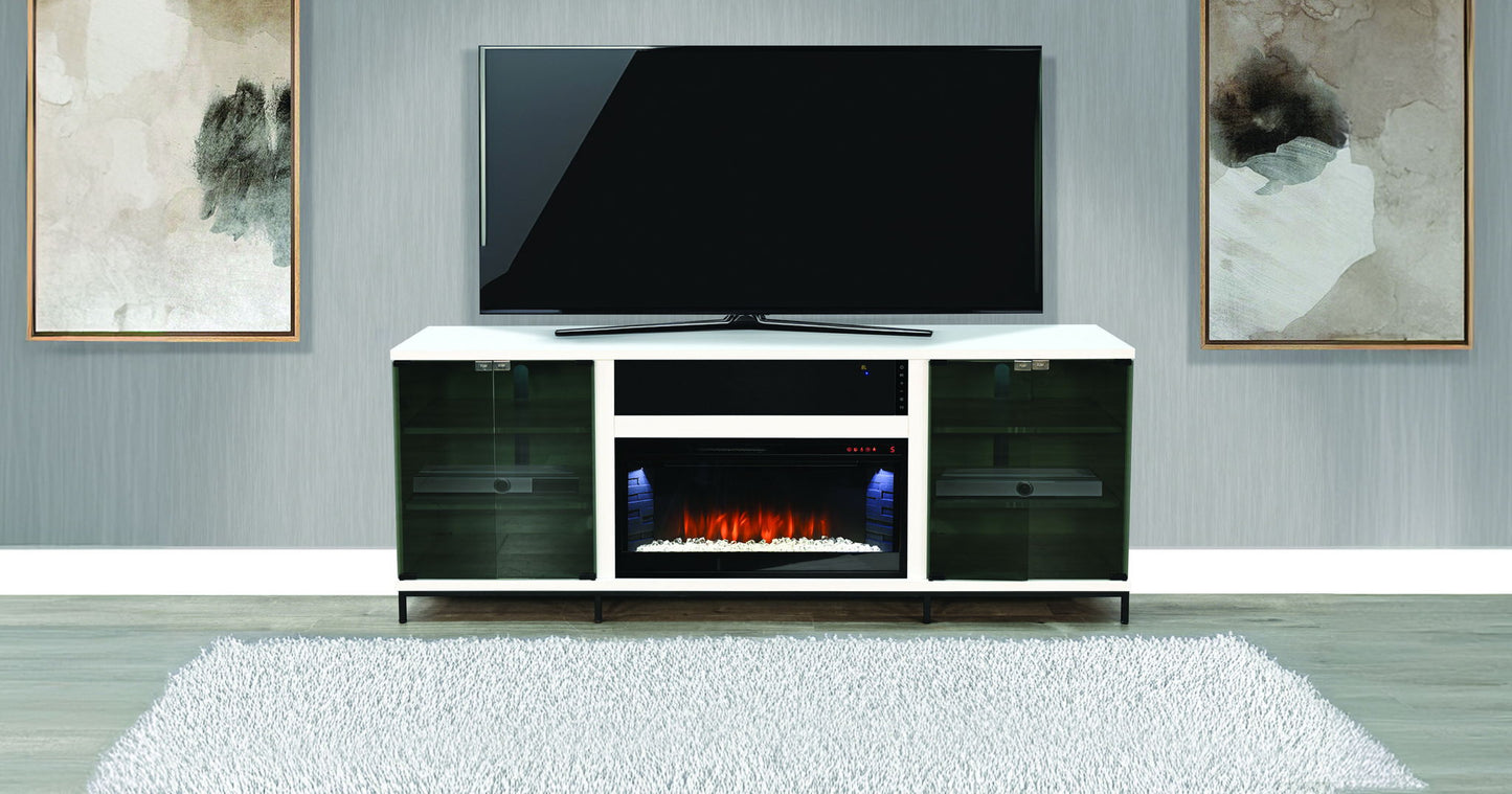 70" Media Console With Electric Fireplace