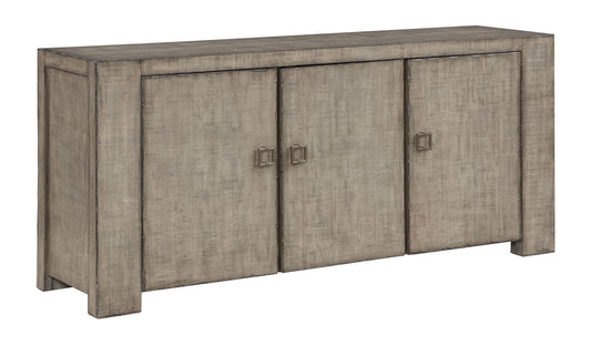 Malcolm - Three Door Credenza - Valley Forge Weathered Gray