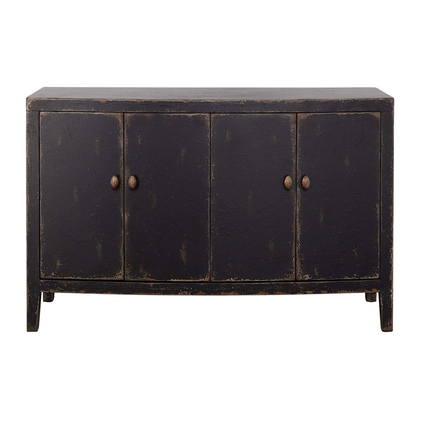 Gibson - Four Door Credenza - Coal / Brown