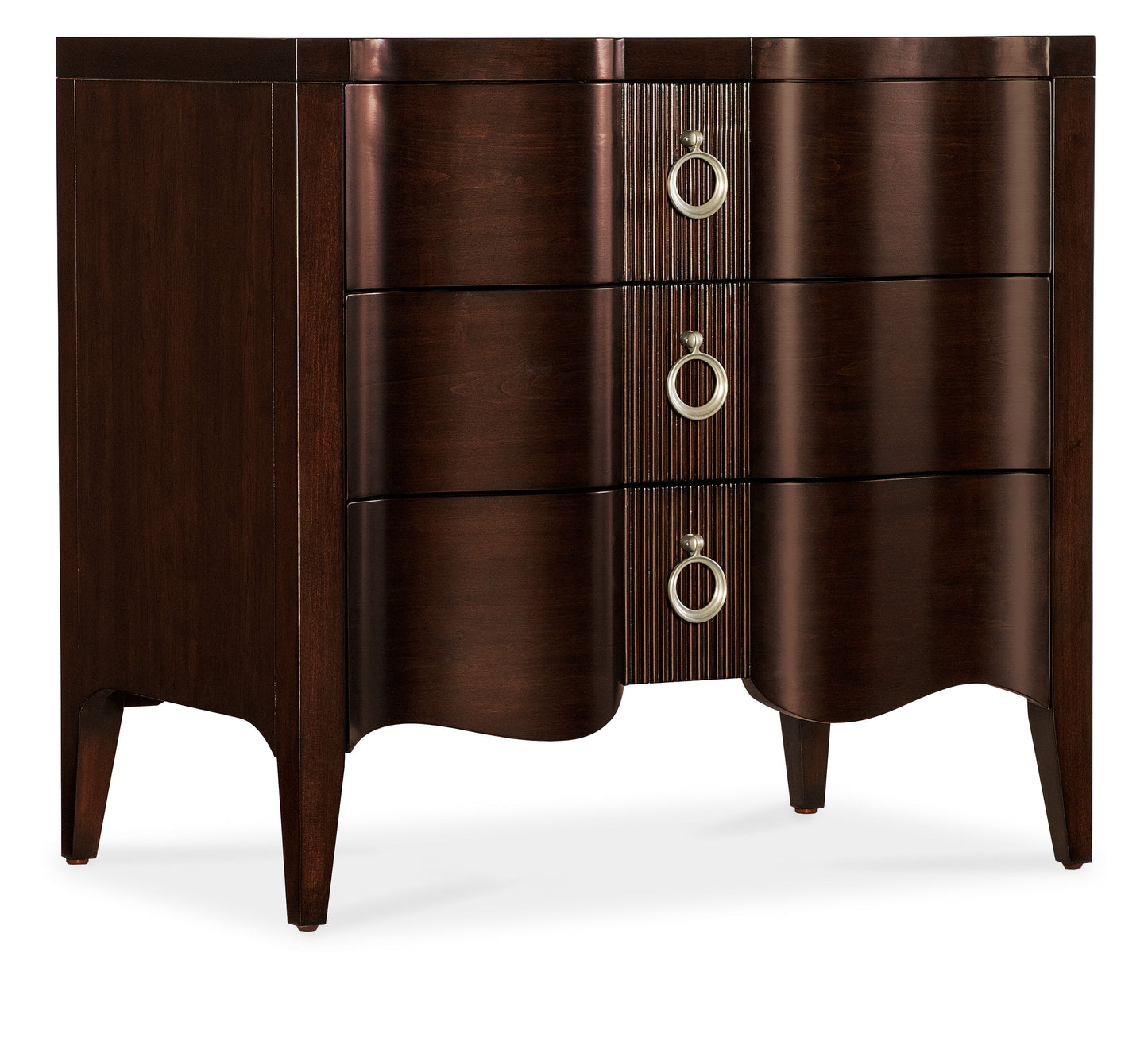 Bella Donna - Three-Drawer Nightstand - Dark Brown