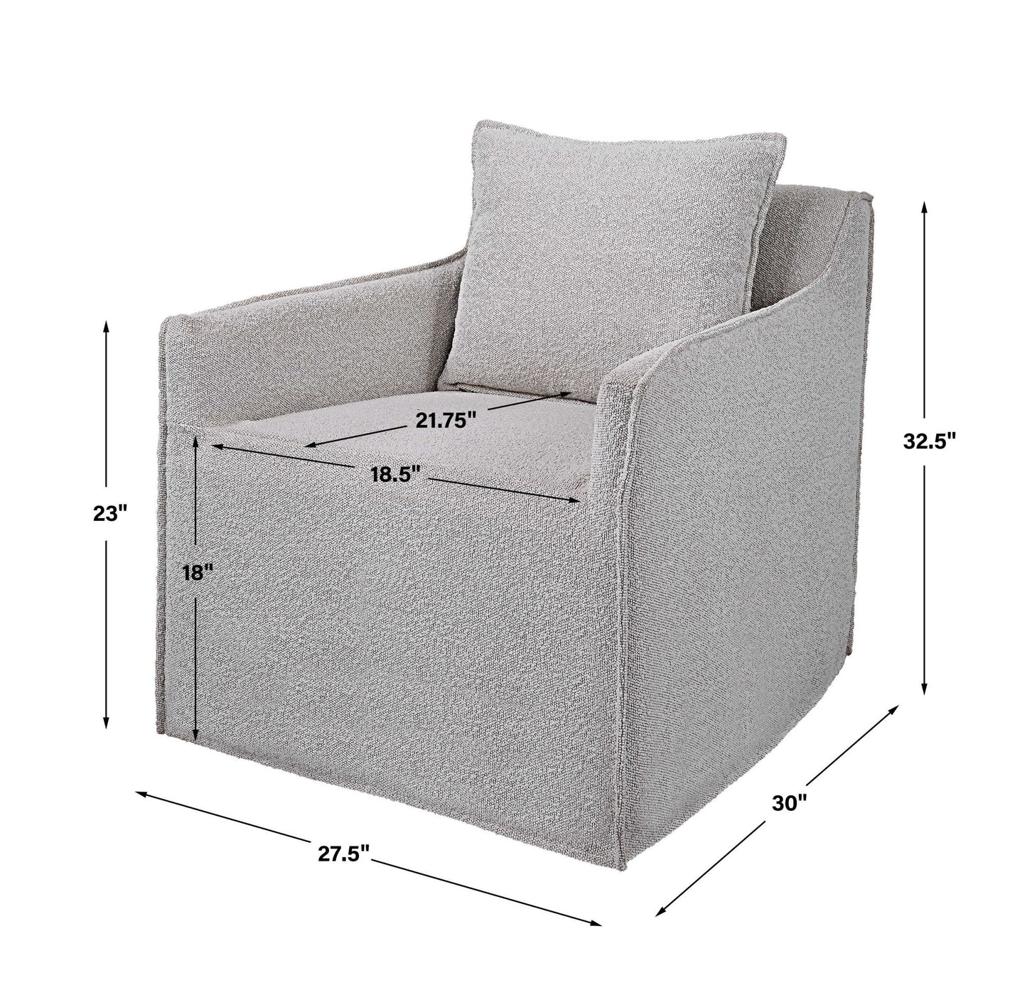 Welland - Swivel Chair - Gray