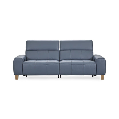 Alea - Leather Power Recliner Sofa - Blue