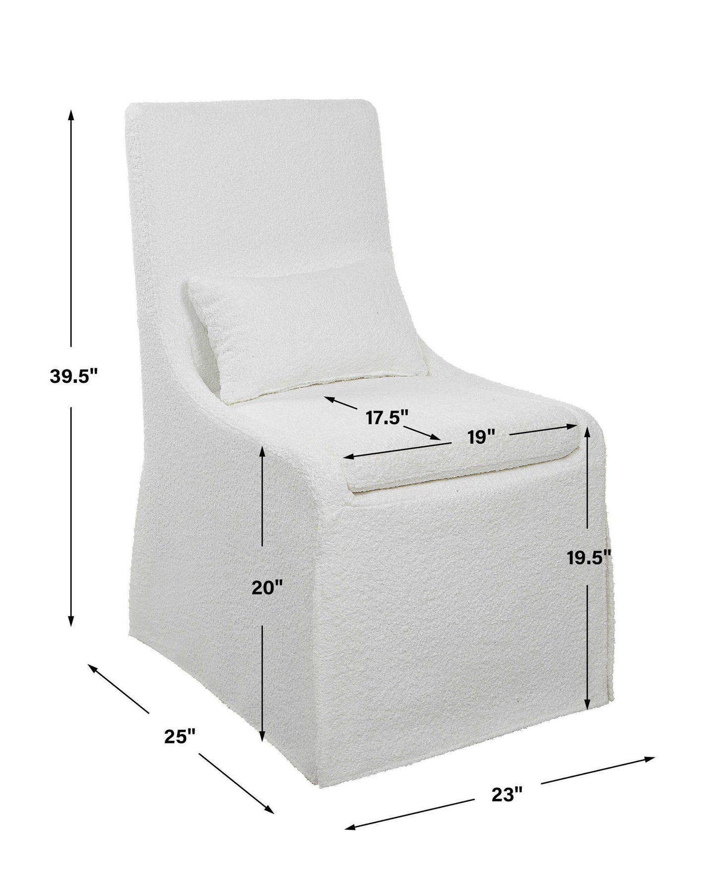Coley - Armless Chair - White