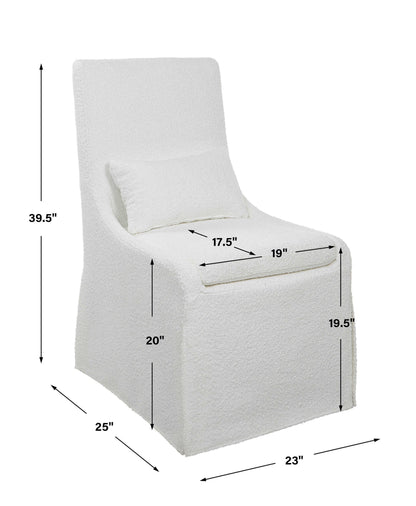 Coley - Armless Chair - White