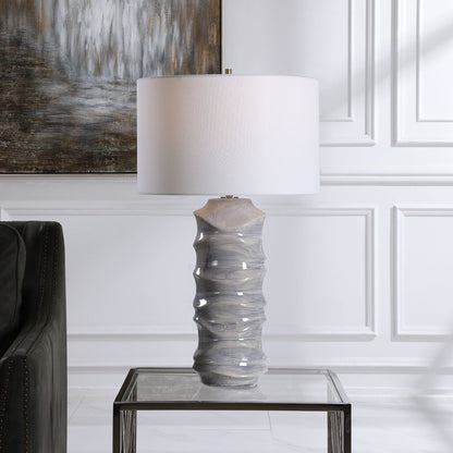 Waves - Table Lamp - Blue & White