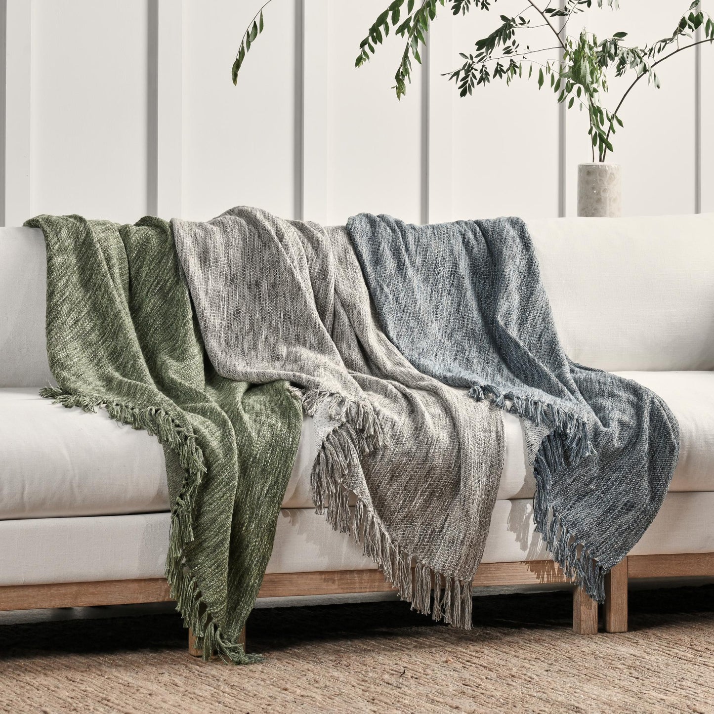 Throws - TC Sharma Throw - Denim Blue