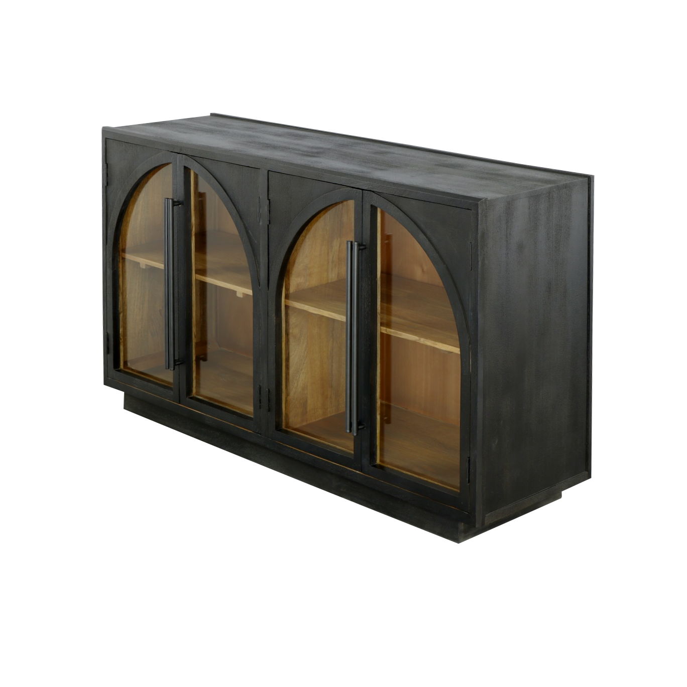 Athena - Four Door Credenza - Nightshade Black