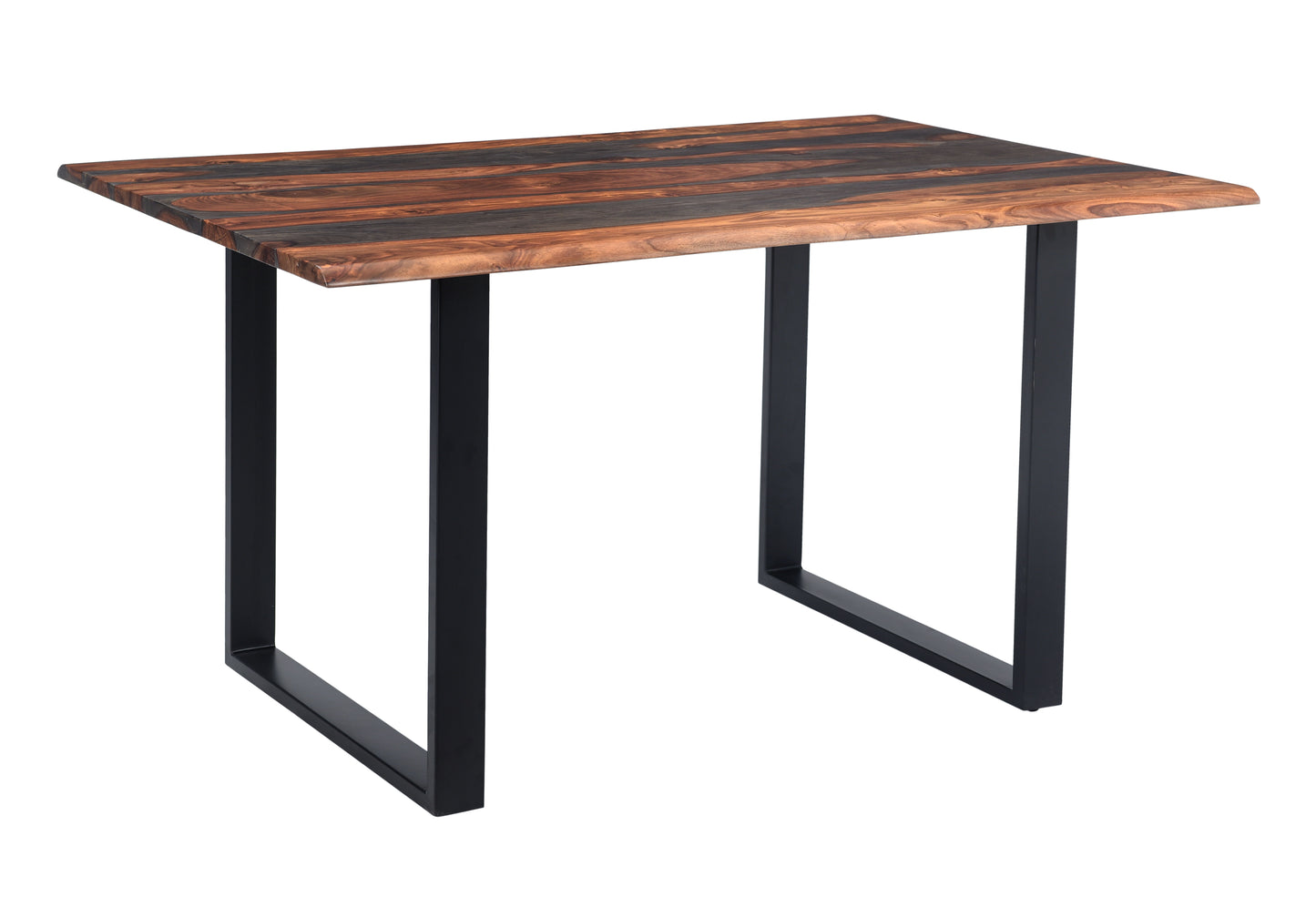 Sierra II - Dining Table - Brown / Black Powder Coat Finish