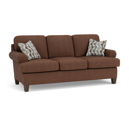 Moxy - Fabric Sofa, T-Shaped Seat Cushion, Curved Sock Arms