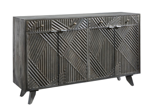 Horton - Four Door Two Drawer Credenza - Gray