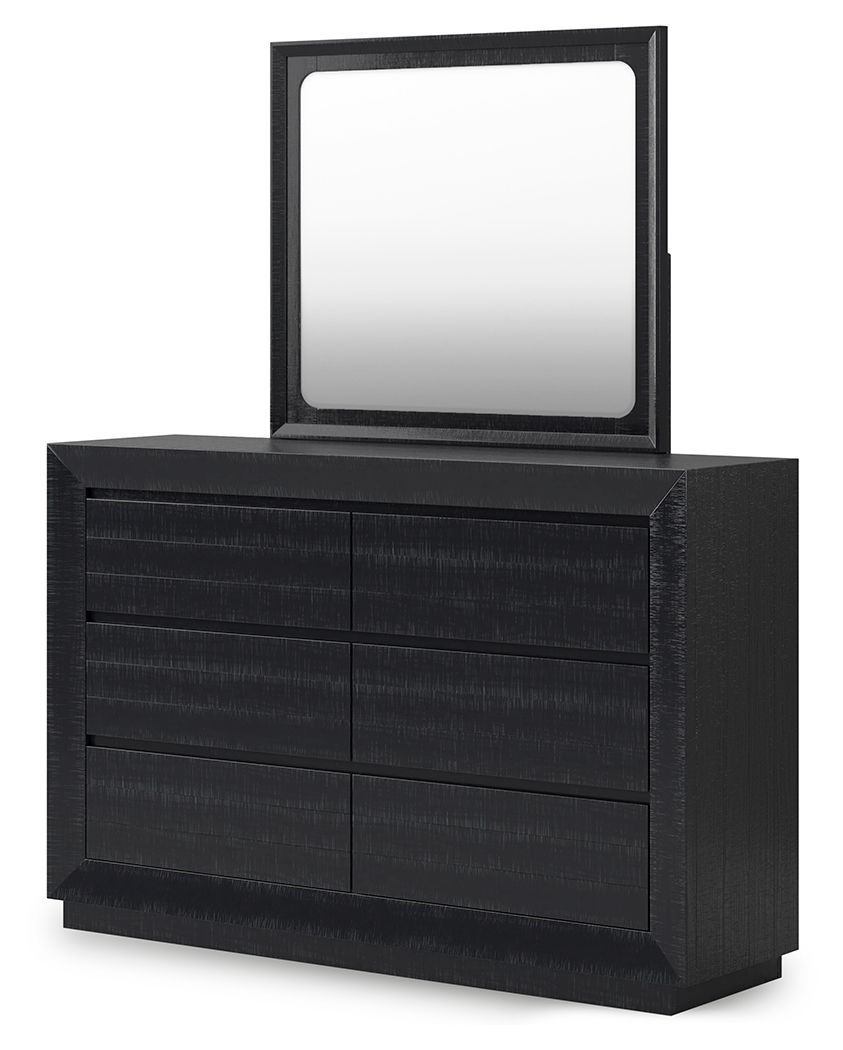 Londer - Dresser And Mirror - Black