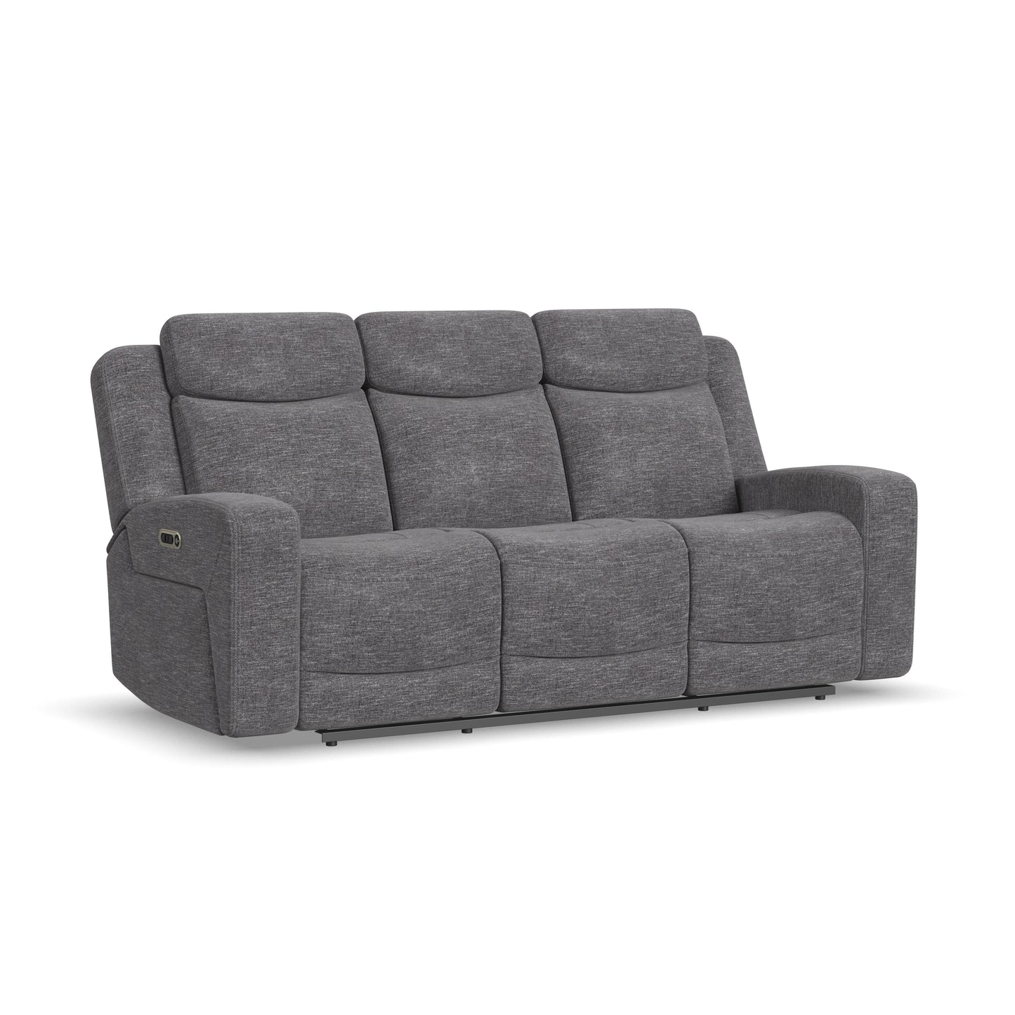 Ridge - Power Reclining Sofa With Power Headrests - Granite