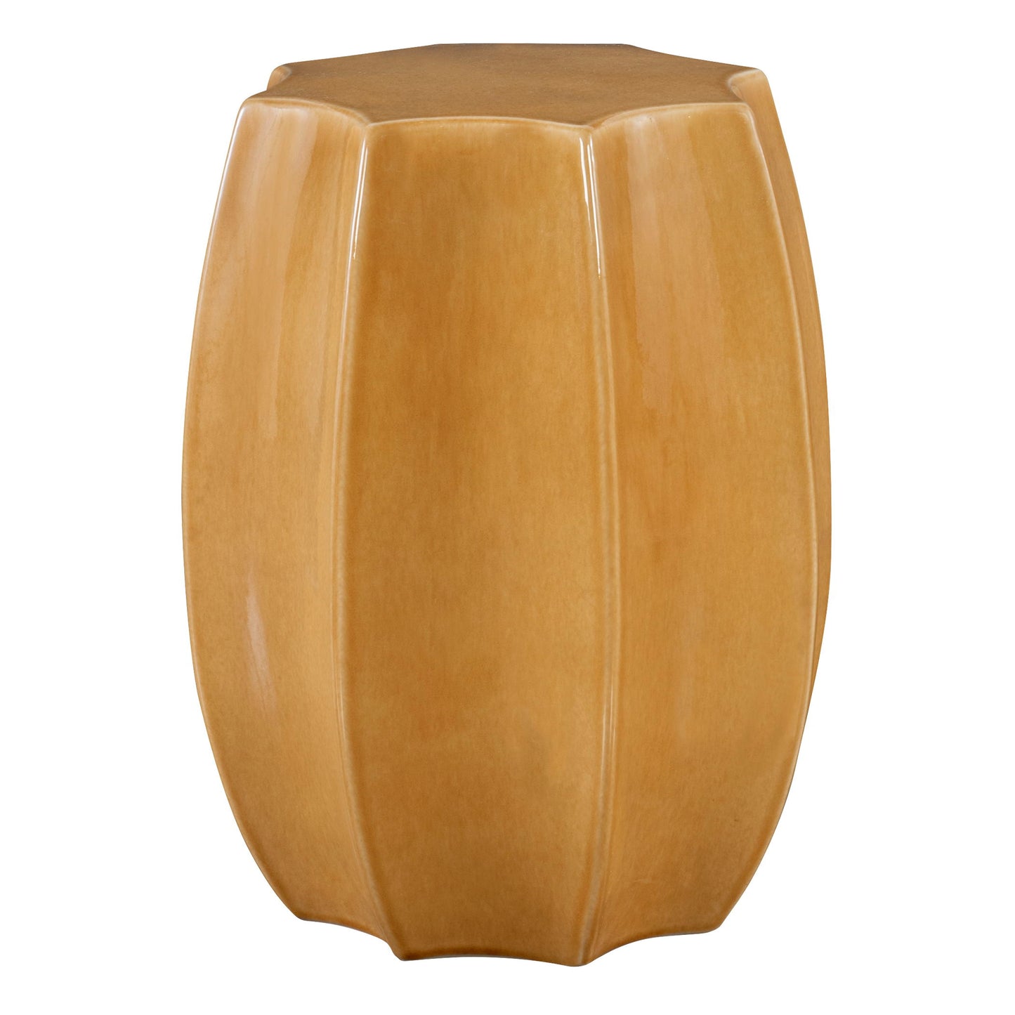 Sunrise - Amber Gloss Scalloped Garden Stool