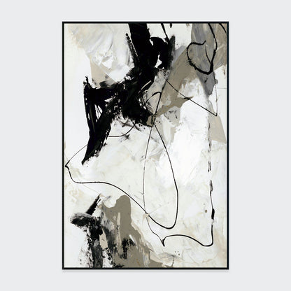 Chaos II - Painting Art By Buddy Whitlock - Black / White