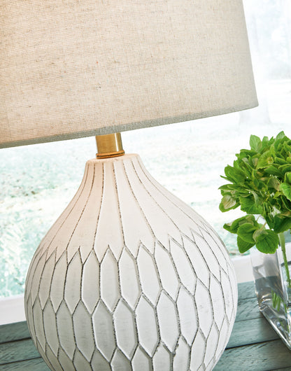 Wardmont - White - Ceramic Table Lamp