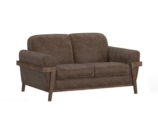 Loft Brown - Loveseat - Chocolate Brown