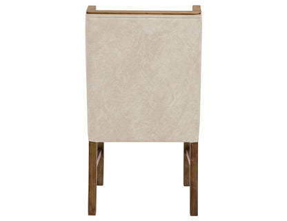 Silver - 39'' Upholstered Chair (Set of 2) - Ivory / Dark Brown