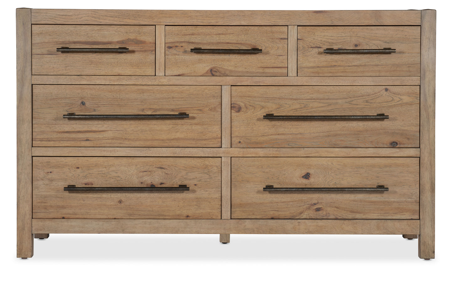 Vineyard Row - Seven-Drawer Dresser - Light Brown