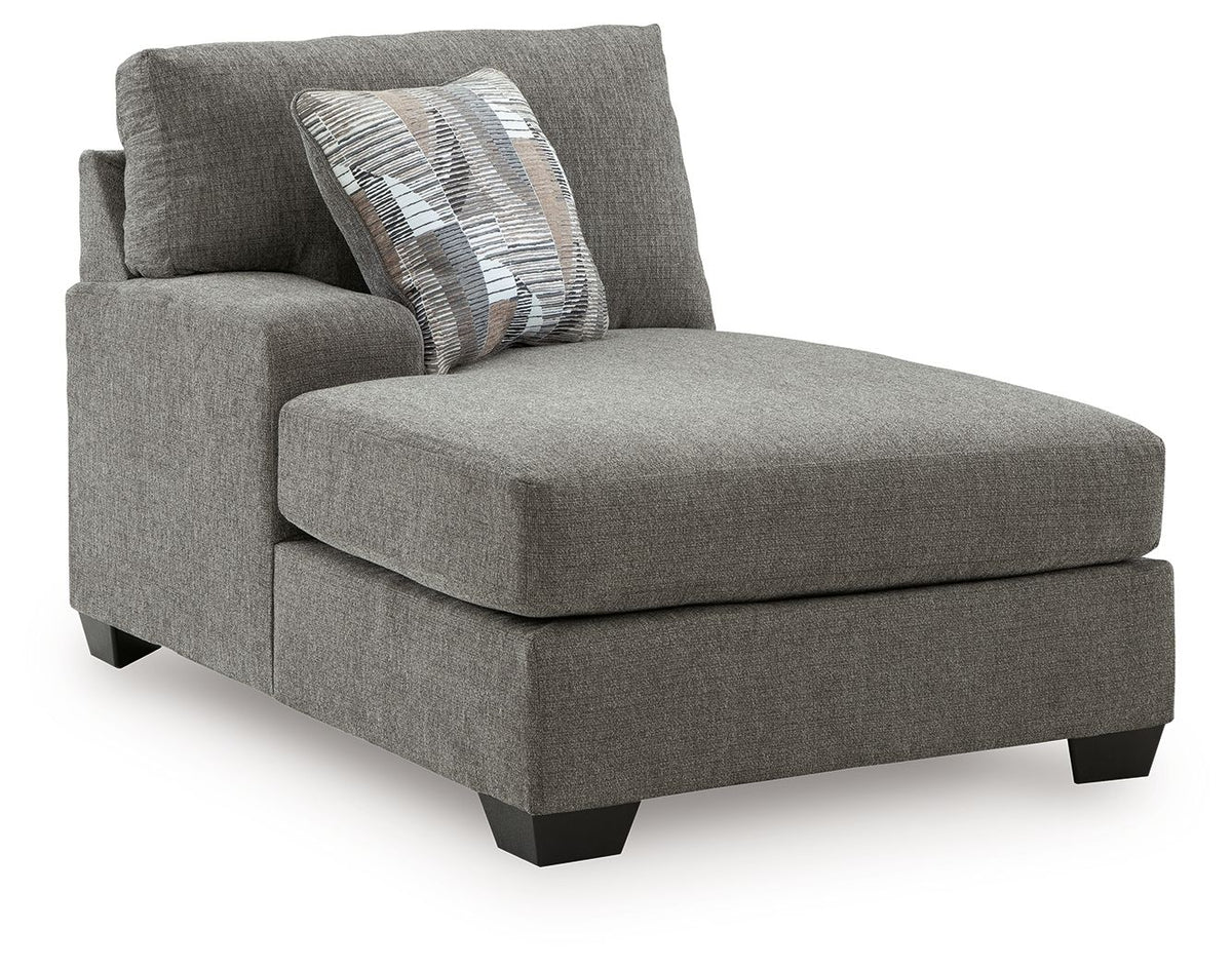 Clarington - 2 Pc. - 3-Piece Sectional And Oversized Ottoman - Greystone