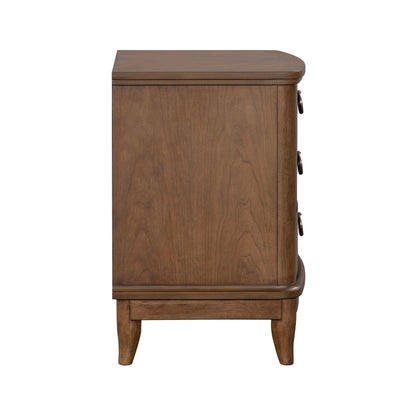 Bellevue - 3-Drawer Nightstand - Whiskey Brown