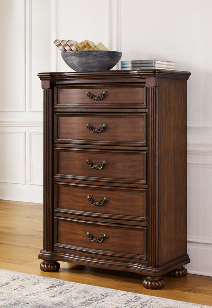 Lavinton - Brown - Five Drawer Chest