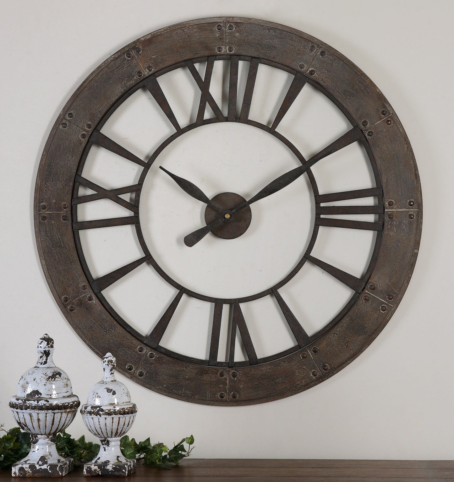 Ronan - Wall Clock - Dark Brown