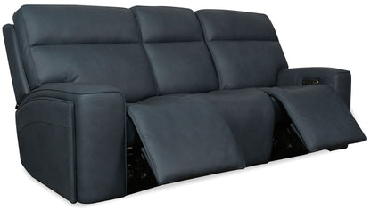 Riverton - Power Sofa With Power Headrest And Lumbar - Black