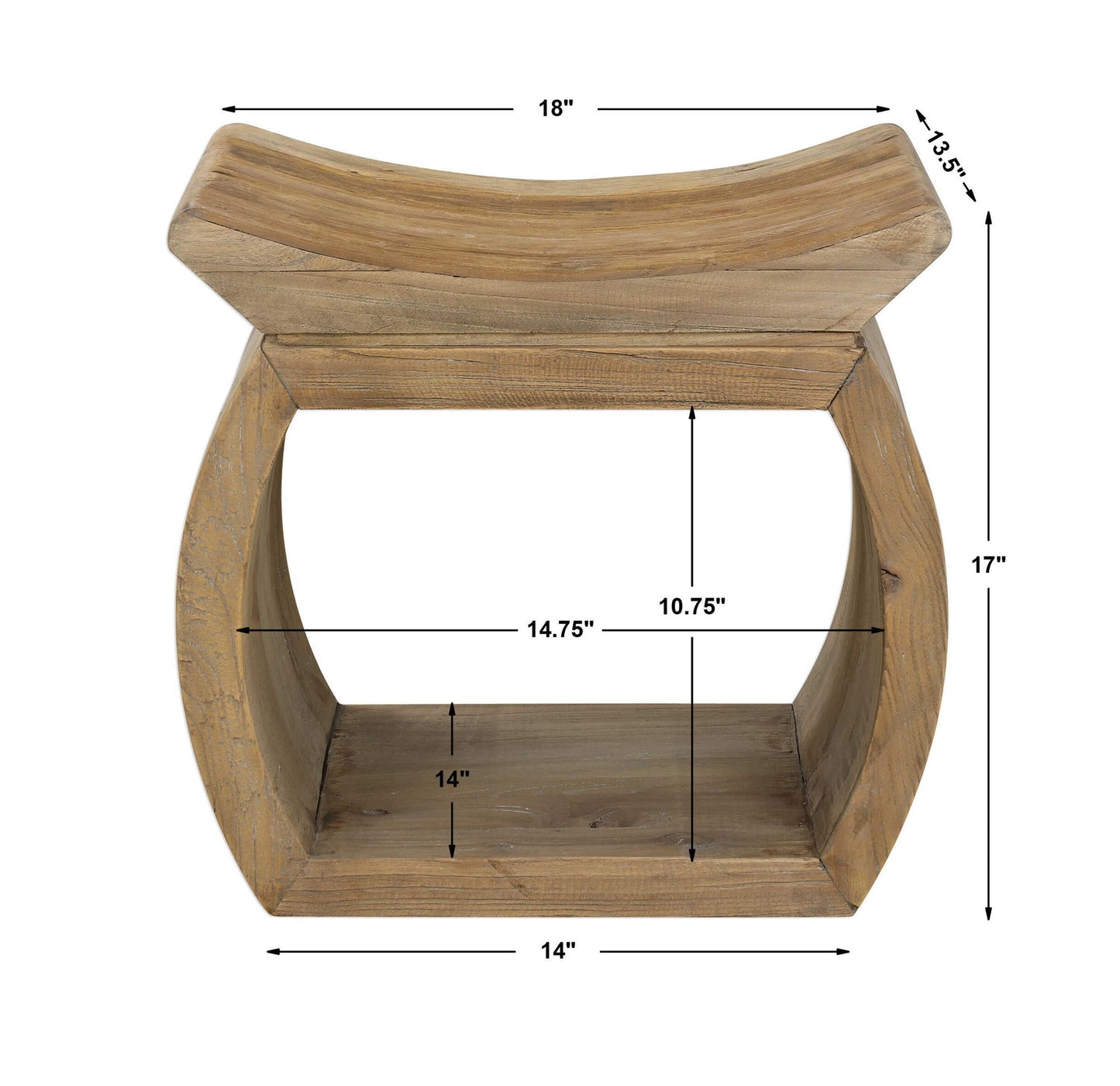 Connor - Elm Accent Stool - Light Brown