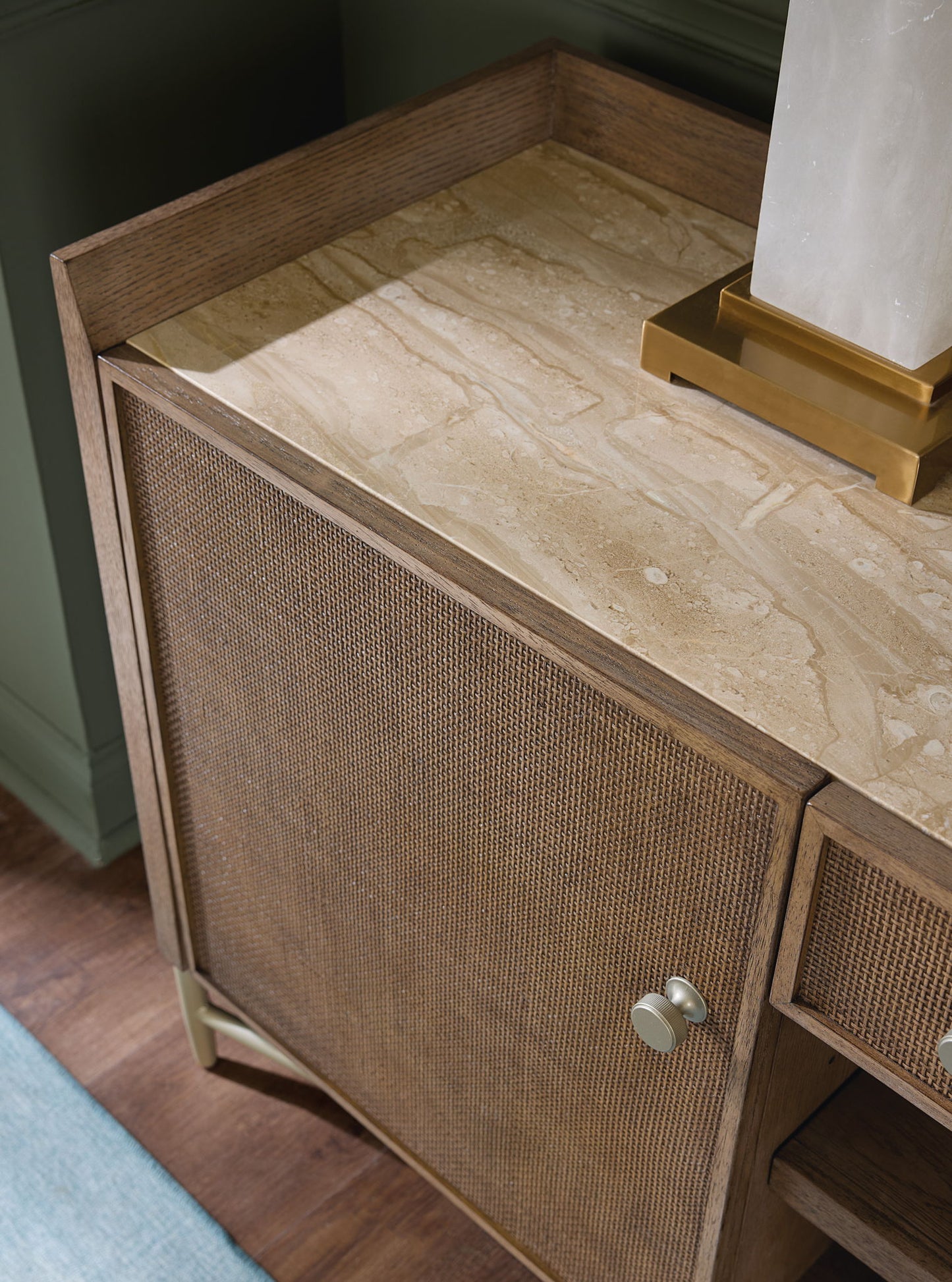 Sonnet - Sonnet Credenza - Dark Gray / Light Brown