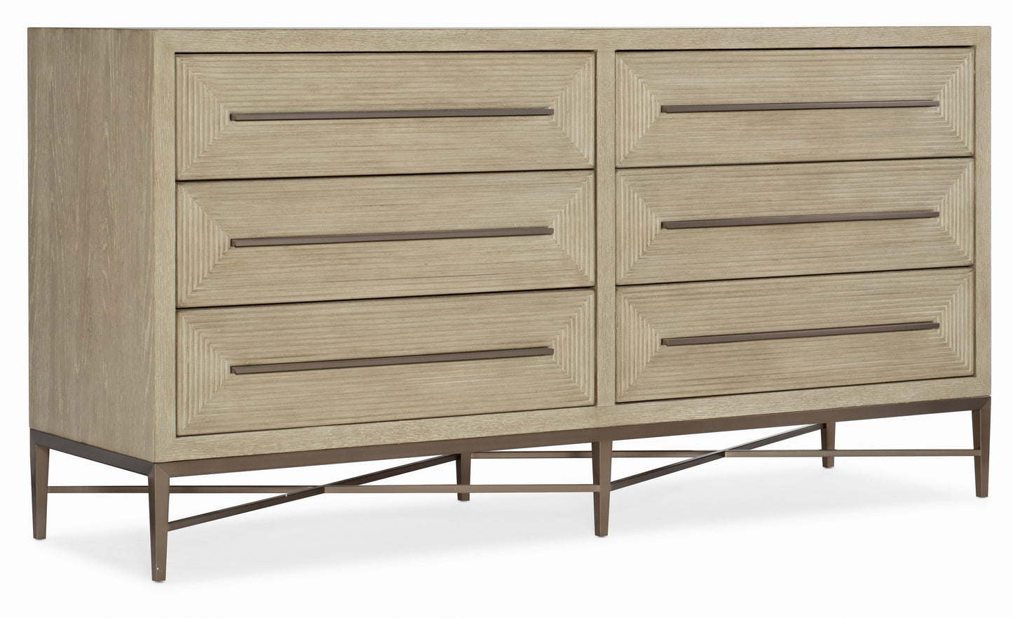 Cascade - 6-Drawer Dresser - Light Brown