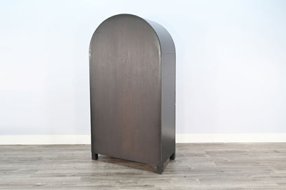 Arched Wine Bar Cabinet - Black Magic