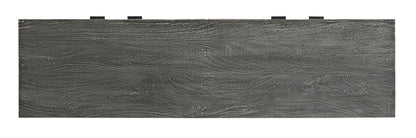 Ersa - Four Door Credenza - Weathered Gray / Silver