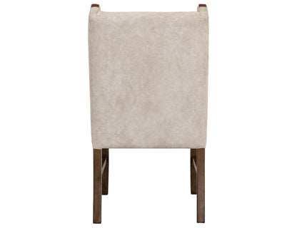 Silver - Upholstered Chair (Set of 2) - Ivory / Dark Brown