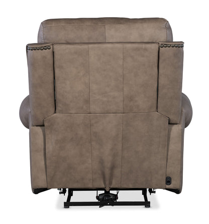 SS - Duncan Power Recliner With Power Headrest & Lumbar - Light Brown