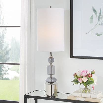 Stratus - Gray Glass Buffet Lamp