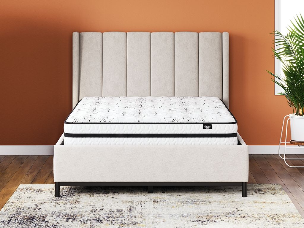 Chime 10 Inch Hybrid - White - 2 Pc. - Queen Mattress And Pillow