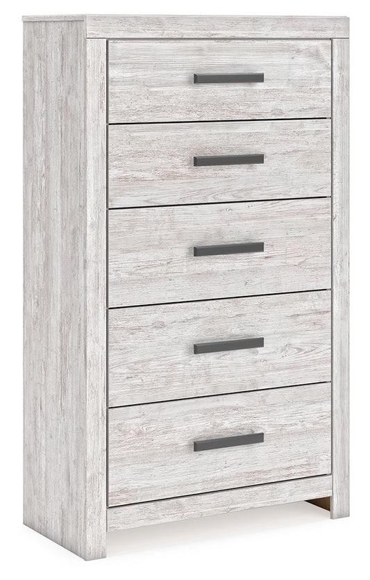 Cayboni - Whitewash - Five Drawer Chest