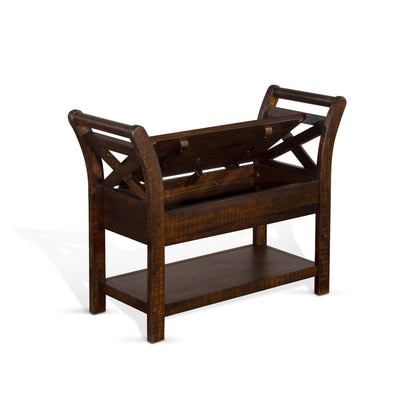 Homestead - Accent Bench With Storage - Dark Brown