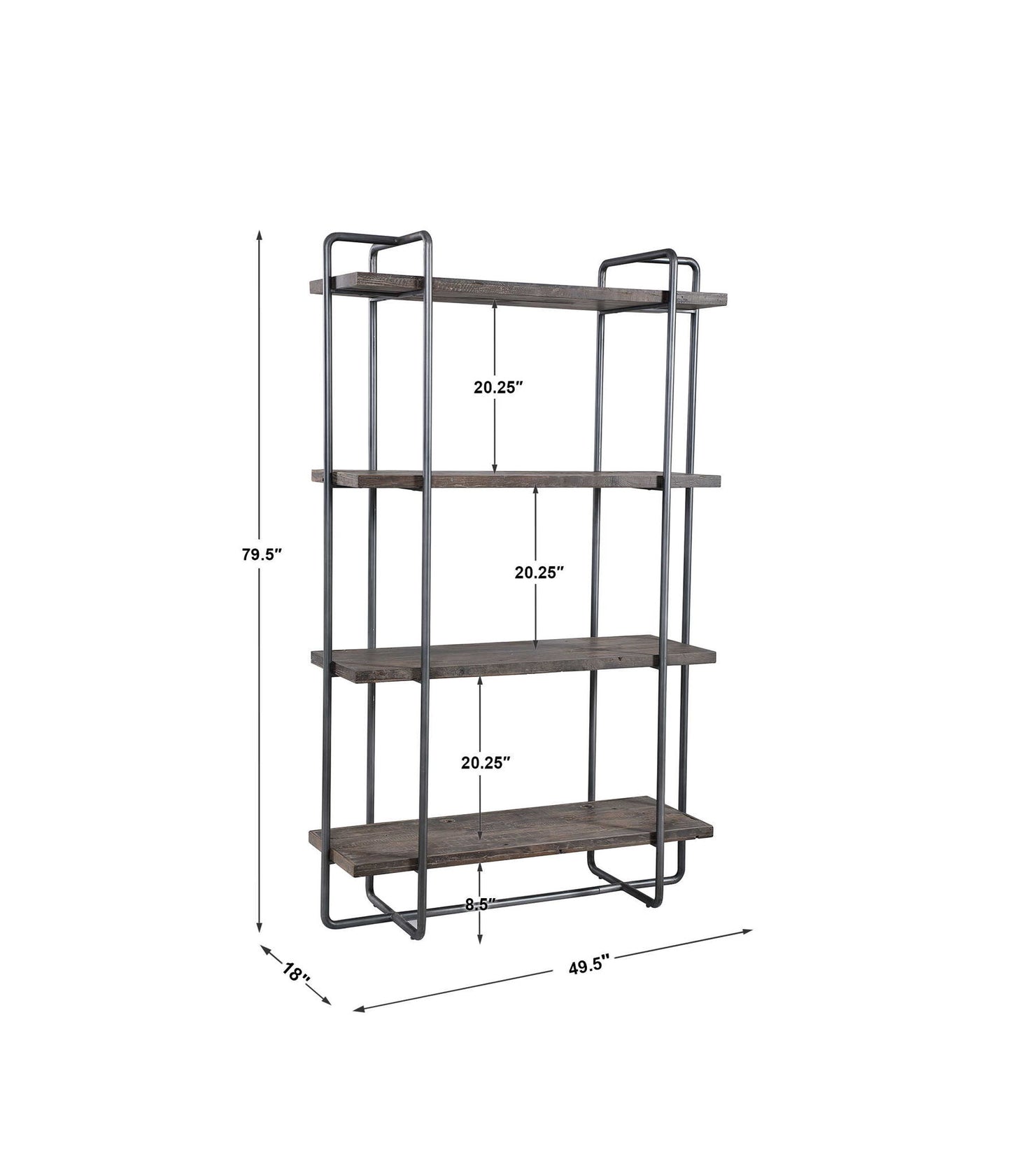 Stilo - Urban Industrial Etagere - Dark Brown
