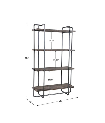 Stilo - Urban Industrial Etagere - Dark Brown