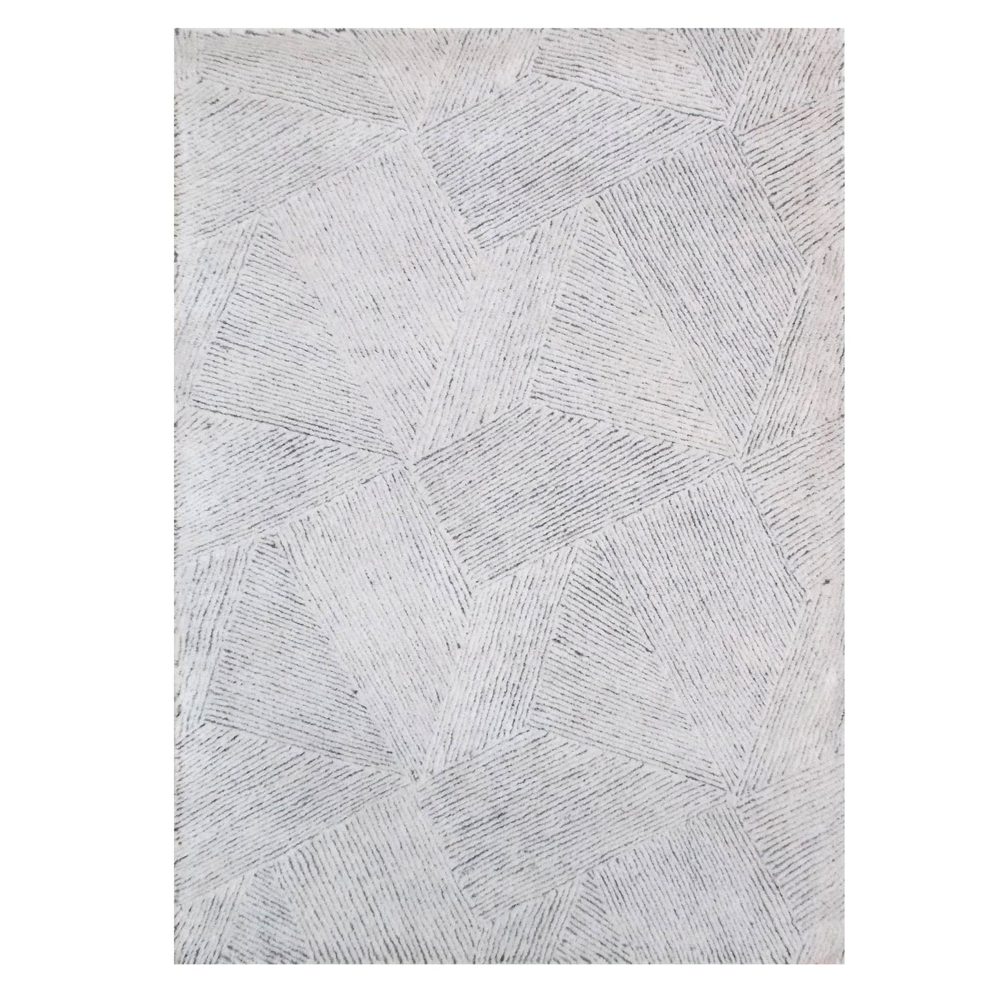 Paonia - Geometric 9 X 12 Rug - Pearl Silver