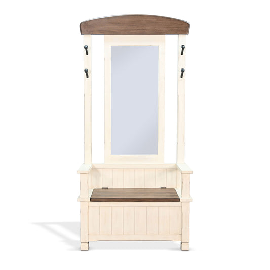 2537Mb - Hall Tree - Buckskin / Marble White