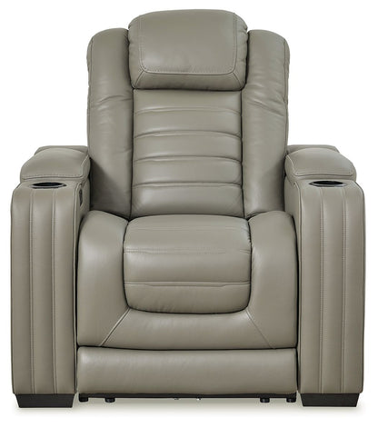 Backtrack - Gray - Pwr Recliner/Adj Headrest