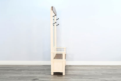 2537Mb - Hall Tree - Buckskin / Marble White