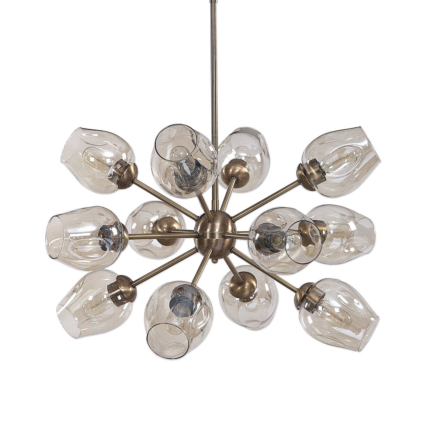 Chet - 12 Light Sputnik Chandelier - Light Brown