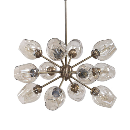 Chet - 12 Light Sputnik Chandelier - Light Brown