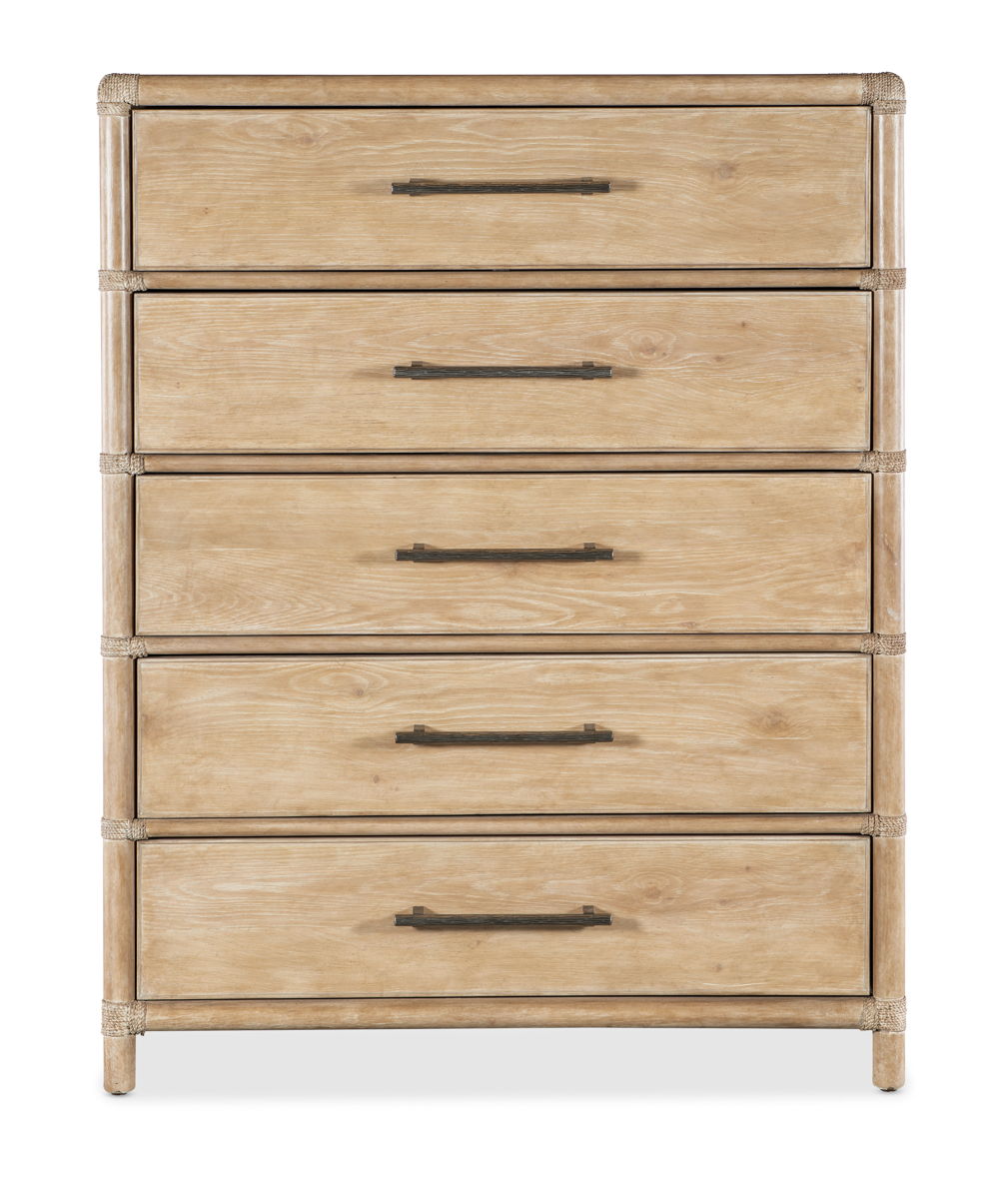 Retreat - Pole Rattan Five-Drawer Chest